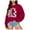 Brick Red, variant on Fiaer Christmas Women Sweatshirts Snowman Christmas Tree Pullover Crew Neck Long Sleeve Baggy Trendy Cute Graphic Tops White XL
