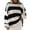 Black #808, variant on Bovemsi Sweaters for Women Cozy Women's Autumn And Winter Round Neck Long Sleeve Striped Sweater Border American Clothing Bell Loose Fall Sweaters