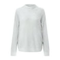 thumbnail image 4 of HAPIMO Casual Cable Knit Sweater for Women Fall Crewneck Long Sleeve Pullover Knitwear Button Decor Lightweight Jumper Top Teen Girls Clothes White XXXL, 4 of 7