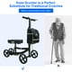 thumbnail image 5 of Patinete de rodilla Aojin, capacidad de 136 kg, asiento grande de poliuretano de 33 cm, andador de rodilla plegable todoterreno con bolsa para lesiones en los pies, alternativa compacta a las muletas, 5 of 5