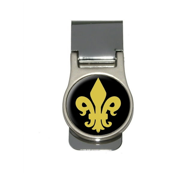Fleur de Lis - Gold on Black Money Clip