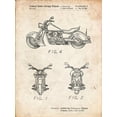 thumbnail image 2 of Borders, Cole 19x24 White Modern Wood Framed Museum Art Print Titled - PP901-Vintage Parchment Kawasaki Motorcycle Patent Poster, 2 of 4