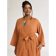 thumbnail image 4 of Joyspun Women's Shawl Collar Knit Robe, Size S to 3X, 4 of 5