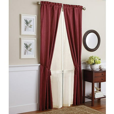 Better Homes and Gardens 6pc Window Set in Crushed Taffeta with Crushed Voile Sheer