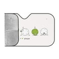 thumbnail image 2 of Kdxio Funny Sheep Doing Yoga Print Windshield Sun Shade, Foldable Sun Blocker for Car,Truck,SUV Automotive Interior Sun Protection,Reflective Shade for Front Windshield(Medium), 2 of 7