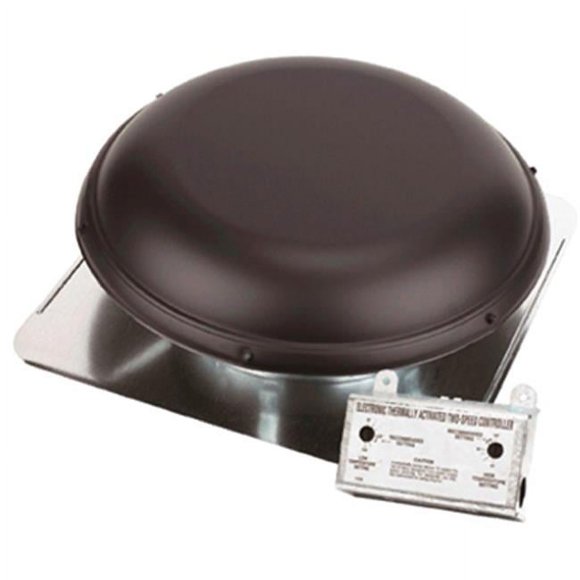 Air Vent 53848 All Season Roof Mounted Metal Power Attic Ventilator - Brown