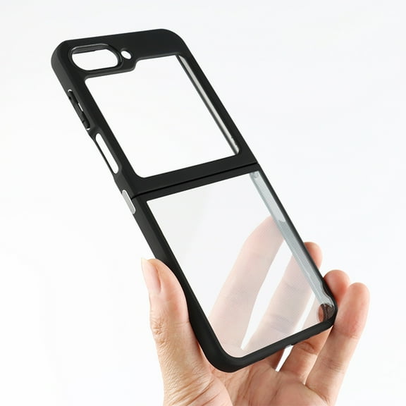 TECH CIRCLE for Samsung Galaxy Z Flip 5 Case,Lightweight Clear Slim Thin Premium TPU Transparent Shockproof Protective Cover Anti-Scratch Case for Samsung Galaxy Z Flip 5 5G 2023 6.7", Black