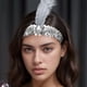 thumbnail image 2 of Ofertas Únicas 1 Pc Diademas de Plumas con Diamantes Falsos para Mujeres Gris, 2 of 6