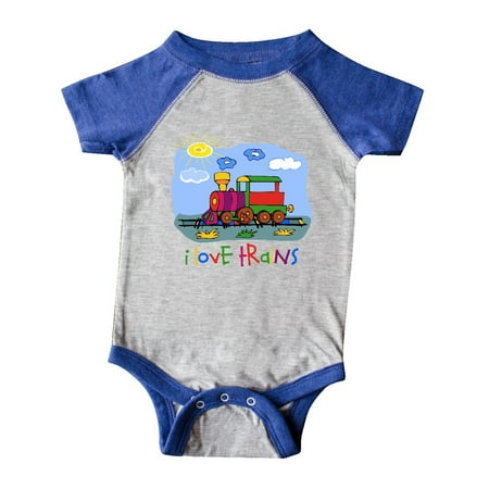 

Inktastic I Love Trains Gift Baby Boy or Baby Girl Bodysuit