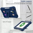 thumbnail image 6 of Case for iPad mini 6th Gen 8.3" 2021 (A2567/ A2568/ A2569), Shockproof Handle Convertible Stand Case Light Weight EVA Cute Kids Cover Cartoon Pattern with Shoulder Strap, Navyblue, 6 of 8