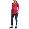 thumbnail image 6 of Oh! Mamma Maternity Women's Skinny Jeans with Demi Panel and Frayed Hem (Women's & Women's Plus), 6 of 6