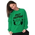 thumbnail image 4 of Split Happens Bowling League Nerd Unisex Plus Fleece Graphic Sweatshirt Brisco Brands 2X, 4 of 5