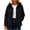 Black, variant on Women's Waterproof Rain Coat Hooded Zip up Softshell Windbreaker Casual Windproof Hiking Jacket with Pockets XS-3XL