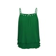 thumbnail image 2 of Keeccty Women Chiffon Pleated Beaded Camisole Top Sleevelss Vest, 2 of 5