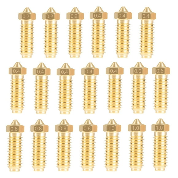 Kit de boquillas LANKEGU de 20 piezas de latón 0.2/0.4/0.6/0.8/1.0 mm para Anycubic Kobra 3/Kobra S1