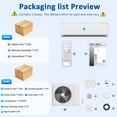 thumbnail image 3 of 12000 BTU Mini Split Air Conditioner & Heater, 19 SEER2 115V Energy Efficient Ductless Wall-Mounted AC Unit Covers Up to 750 Sq. Ft, Remote Control, 3 of 9