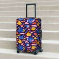 thumbnail image 4 of Cauagu Cute Flat Hand Drawn Fishes Print Travel Luggage Cover,Travel Dust-proof Suitcase Cover Softside Suitcase Protector for 18-32inch,Not Included Suitcase, 4 of 8