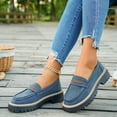thumbnail image 6 of Womens Loafers Shoes Platform Chunky Casual Business Oxfords Lug Sole Slip on Dress Shoes Driving Walking Work Shoes, 6 of 9