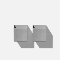 Veadek Geo Series Cube Hanging 5" Planter - 2-Pack Gray