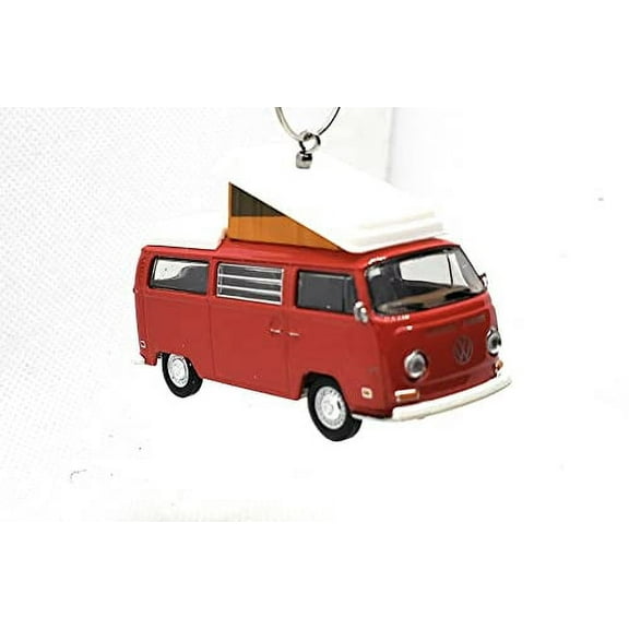 Christmas Ornament for 1968 Volkswagen Type 2 Campmobile Red
