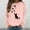 z1-Pink, variant on CALAFEBILA Cat Long Sleeve Hoodie Hooded Pullover Crewneck Sweatshirt Women