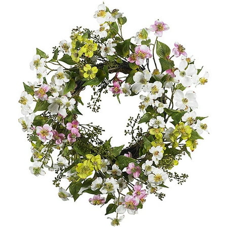 Nearly Natural 20" Dogwood Wreath