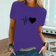 thumbnail image 5 of Bjutir Graphic Tees For Women Spring Fashion Casual Floral Print Short Sleeve T Shirt Blouse Top Xxl, 5 of 6