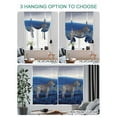 thumbnail image 4 of White Black Zebra Tie Up Curtains for Windows 45 Inch Length Balloon Curtains Kitchen Adjustable Balloon Window Shade Blue Grassland Abstract Landscape Tie Up Valance Bathroom Curtain Window 34"x45", 4 of 6