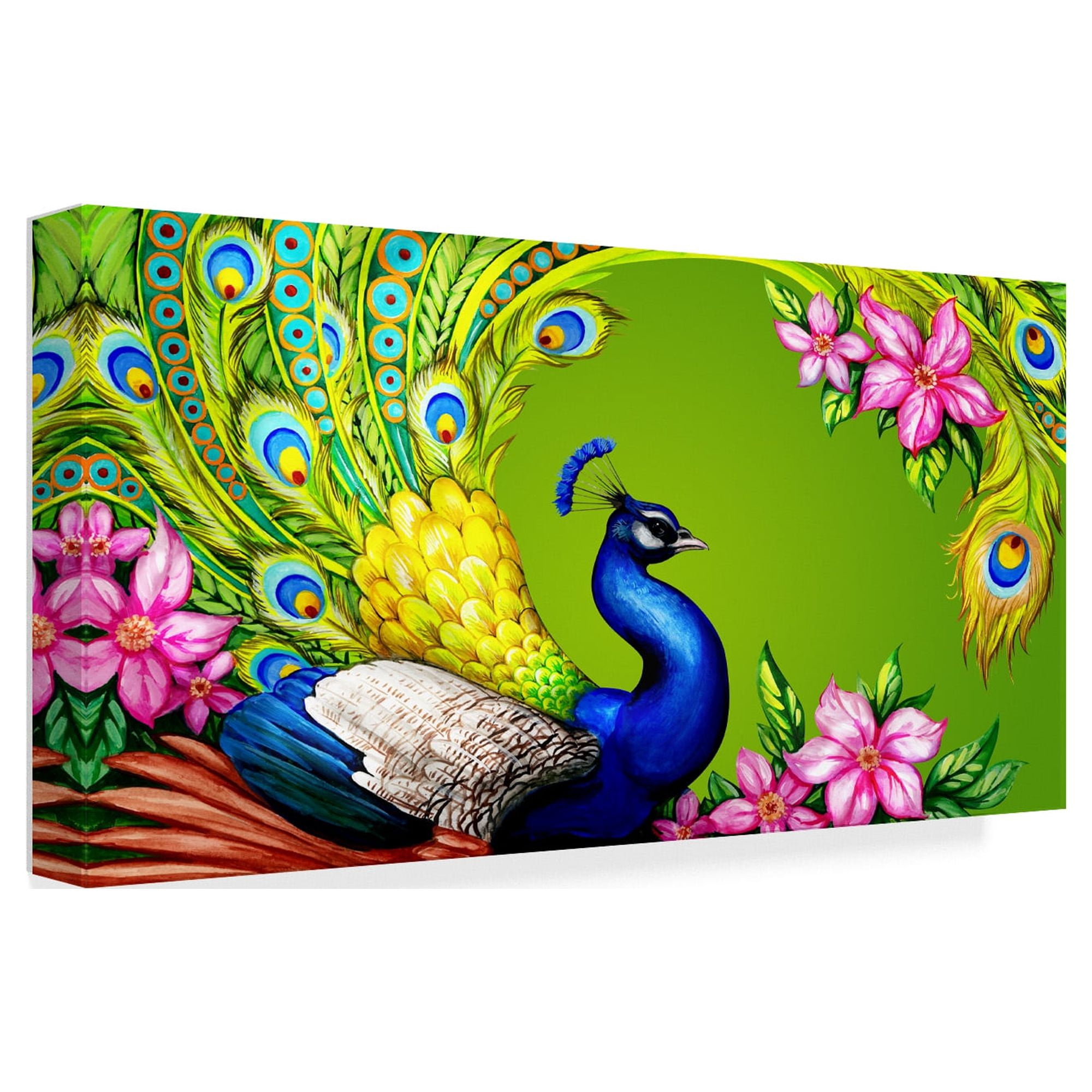 Trademark Fine Art 'Gorgeous Peacock' Canvas Art by Maria Rytova