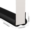 thumbnail image 3 of Under Door Draft Stopper for Bottom Gap | PVC Weather Stripping Door Sweep | Blocks Drafts, Noise, Dust & Insects | 36.61 Inch Slide-On Design for All Floors | Includes 8 Double-Sided Tape Pieces, 3 of 7