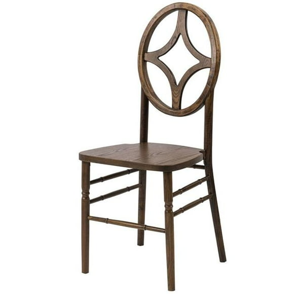 Commercial Seating Products W-431-VR-DIAMOND-RDDW Veronique Series Stackable Diamond Wood Dining Chair - Dark Walnut - 38.75 in.