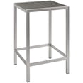 thumbnail image 6 of Modway Shore Outdoor Patio 3 Piece Aluminum Pub Set in Silver Gray, 6 of 7
