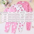 thumbnail image 5 of UAYOTSE Toddler Girl 3‑Piece Soft Loungewear Outfit Floral Heart Polka Dot Printed Long Sleeve Shirts and Stretch Jogger Pants for Home Daily Size 1-2 Years, 5 of 6