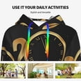 thumbnail image 4 of Daiia 2025 Happy New Year Pattern Women's Fashion Hoodies & Sweatshirts with Kangaroo Pocket Hooded Sweatshirt with Eye-catching Drawstrings-Medium, 4 of 7