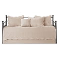thumbnail image 1 of Pemberly Row Ensemble de Housses de Lit de Jour Contemporaines en Polyester Microfibre Rose, 1 of 13