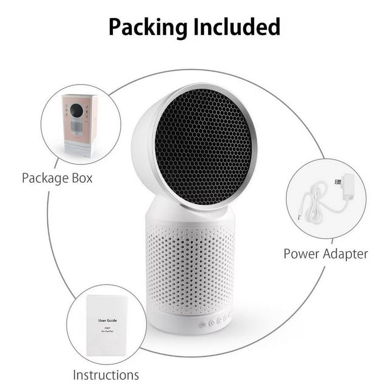 Ailkin Portable HEPA Air Purifier for Home, White