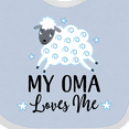 thumbnail image 4 of Inktastic My Oma Loves Me Baby Lamb Boys or Girls Baby Bib, 4 of 4