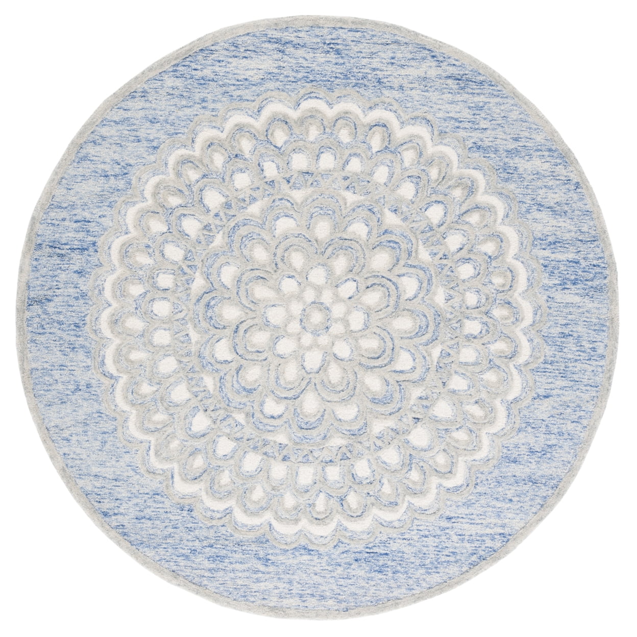 SAFAVIEH Metro Denholm Medallion Area Rug, Blue/Ivory, 4' x 6'