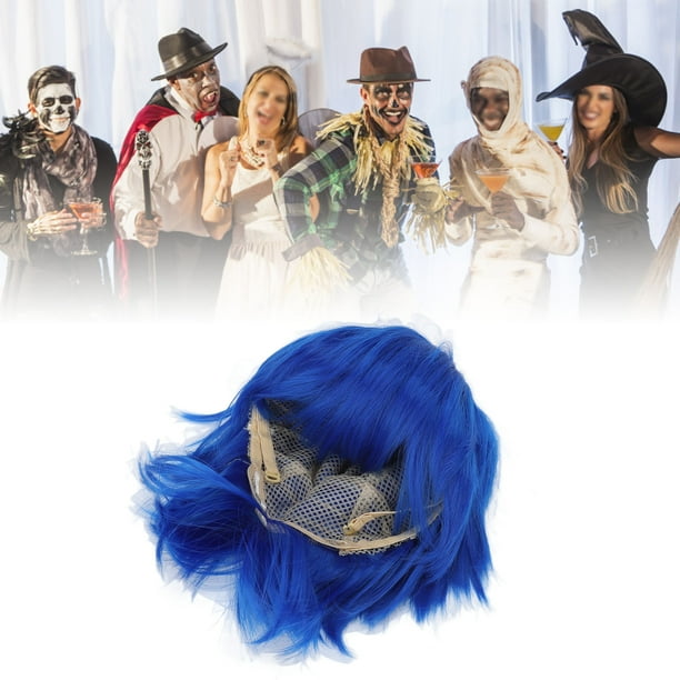 Peluca de Anime Corta, Peluca de Cosplay de Cabello Sintético a la Moda para la Fiesta de Juego de Roles para Halloween