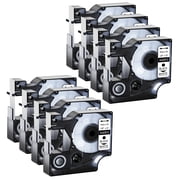 GREENCYCLE 8PK Compatible for DYMO D1 Label Tape 40913 9mm 7m Black on White for LabelManager LabelPoint LabelWriter 3M Label Maker