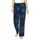thumbnail image 1 of Balery Snowflake Dark Blue Pantalones de pijama para mujer, pijamas ultraligeros, pantalones de estar por casa-Medium, 1 of 6