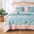 thumbnail image 1 of Juego de Edredón Reversible Greenland Home Audrey Twin XL Turquesa, 1 of 7