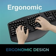 Adesso EASYTOUCH150 Ergonomic Mechanical Keyboard with Cherry MX Brown Switches