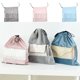 thumbnail image 1 of Xihbxyly Bolsa de Almacenamiento Transparente, Interior de Franela Suave, Cierre de Cordón, Multifuncional para Ropa, Zapatos, Cosméticos, Uso Doméstico y de Viaje, Compacta y Plegable, Tamaño 31 X 3, 1 of 6