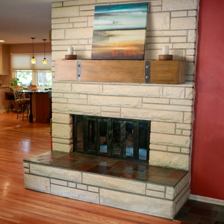 - Belham Living Rustic Timber Beam Fireplace Mantel