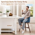 thumbnail image 6 of Carolayne 26" Bar Stool Set of 2 with Upholstered Back, for Home Kitchen, Dark Navy, 6 of 7