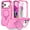 Rose, variant on Decase for iPhone 17 Pro Max Magnetic Case with Built-in Screen Protector, Full-Body Protective Back Cover with Invisible Stand,Shockproof Hybrid TPU Frame Hard PC Matte Case,Rose