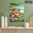 thumbnail image 6 of 500 pieces of vertical paper jigsaw puzzle - cute little tiger in the forest, size 15*20.5 inches., 6 of 10