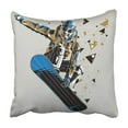 thumbnail image 1 of BSDHOME Snowboarder avec une Housse de Coussin Graphique 16x16 Pouces, 1 of 2