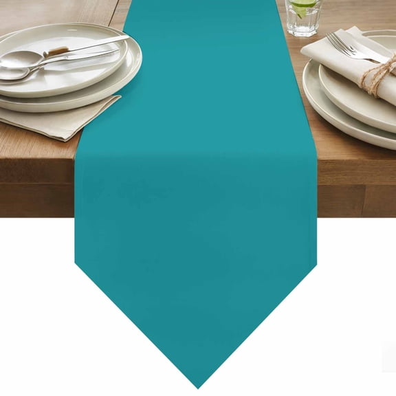 Teal Table Runner 90 Inches Long Solid Color Table Runners for Dining Room Tabletop Dresser Scarf Home Party Banquet Wedding Holiday Decoration